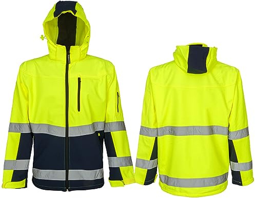 Consorte Softshell Arbeitsjacke Wasserdicht Winterjacke Warnjacke Orange (Snow-H-Z) (2XL)