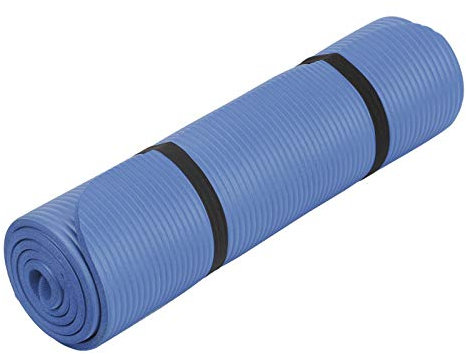 HAC24 Yogamatte Gymnastikmatte 190cm x 60cm x 1cm Fitnessmatte Sportmatte Yoga Pilates Fitness Matte Bodenmatte (Blau)