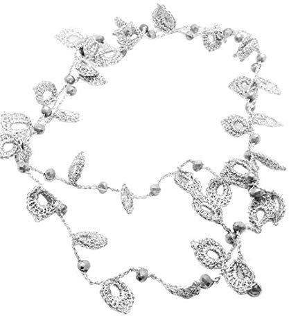 Lange Halskette mit Häkelnadel