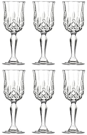 Barski - Bicchieri da liquore con stelo - Set di 6 - Vetro - Cristallo - Progettato - Utilizzare per - Sherry - Shot - Vodka - Liquore - Cordial - Ogni bicchiere è 56,7 g - Made in Europe