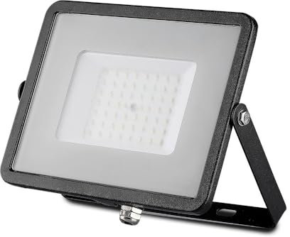 V-TAC Faro LED da Esterno 50W con Chip Samsung - [Ultima Generazione] - IP65-4000 Lumen - Proiettore Faretto LED Esterno Nero per Casa, Giardino, Garage - Impermeabile - Fari - Luce Bianca Naturale
