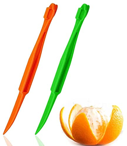 Orange Citrus Peelers Citrus Lemon Citrus Peel Cutter Plastic Easy Slicer Cutter Peeler Remover Opener Kitchen Accessories Knife Cooking Tool Kitchen Gadget (Multiple 2 Pack)
