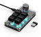 BRIMFORD Tastiera Macro Programmabile Mini Meccanica Wireless Hot-Swap RGB, Tastiera Gaming Personalizzabile Tri-Mode 2.4G Bluetooth USB-C con Manopola per Gamer, Ufficio (Nero, 6 Tasti 1 Manopola)