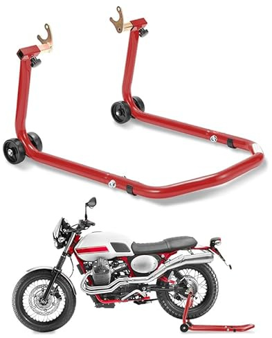 Jopassy Supporto per Moto, Sollevatore per Moto, Supporto di Montaggio, Supporto per Moto Posteriore, Resistenza fino a 300 kg, Supporto per Ruota Posteriore, Montaggio (Ruota Posteriore, Rosso)