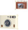 VOVMOEYA Silicone Case & Tempered Glass Screen Protector & PET Lens Flim For Fujifilm Instax Mini Evo，Accessories for Fuji Instax Mini Evo，No Camera-White