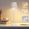 VKH Lámpara de Mesa LED Recargable Blanca, Táctil y Regulable con 3 Tonos, Diseño Portátil Desmontable, USB-C, Sin Cable, para Dormitorio, Lectura, Oficina, Interior y Exterior