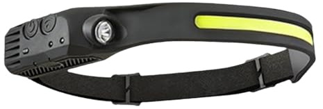 TTPOLONG Luxlight - Torcia frontale a LED, ricaricabile tramite USB, leggera, super luminosa, fascio largo 230°, impermeabile, leggera, per corsa e pesca