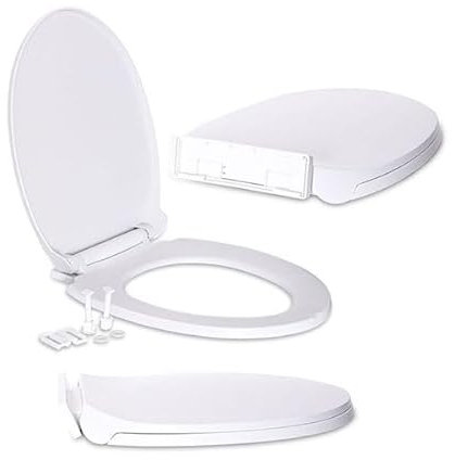 K-One White Soft Close Toilet Seat New Slow Close Polypropylene 425 x 355mm