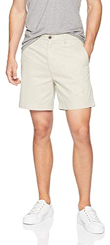 Amazon Essentials Men's Classic-Fit 7 Chino Short, Stone, 40