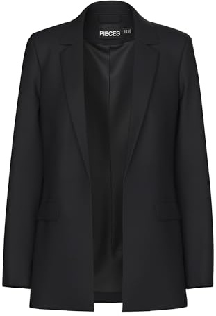 PIECES Pcbozzy Ls Loose Blazer Noos Bc Blazer, Nero (Black), XL Donna