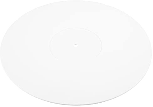 Weetack Skivspelare akryl slipmatta för vinyl LP skivspelare – 2,5 mm tjock tätare bas – 30 cm tallrik matta (vit)