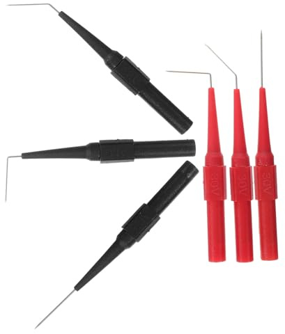 iplusmile Lot de 6 Pointe de Touche Multimetre en Cuivre 0.7mm pour Sondes de Test Automobiles Connexion Facile et Performance Solide