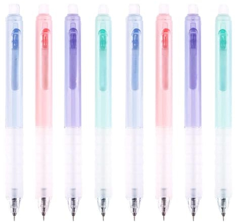 8 Press Pens, Erasable Ballpoint Pens, Writing Instruments, Student Stationery, Study and Office Supplies