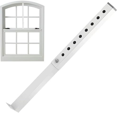 Barre de sécurité, protection anti-effraction, réglable, protection anti-effraction, avec embouts en caoutchouc, 25-45/42,5-82 cm, pour fenêtre de cave, blanche, pour la maison et l'appartement