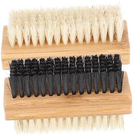 CALLARON 2stücke Bamboo Nagelbürste Doppelseitige Naturborsten Effektiven Von Händen Nägeln Und Füßen Für Zuhause Nagelstudios Und Badezimmer