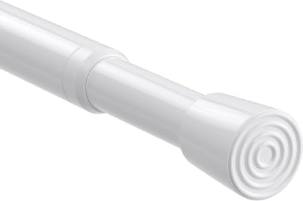 1 asta per tende senza foratura, 80-150 cm, asta telescopica per tende, asta per doccia, colore bianco