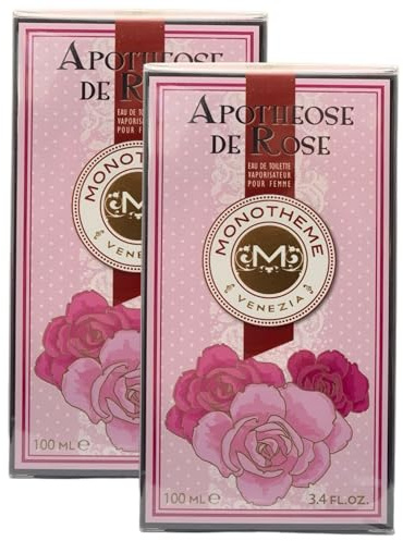 2x EDT APOTHEOSE DE ROSE Fragranza Dolce e Sensuale, Che Vuol Far Innamorare Con Il Suo Profumo 100ml