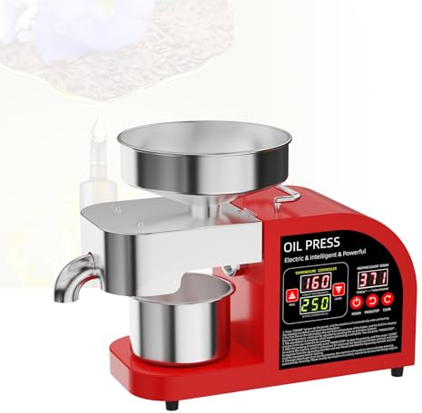 Uppgraderad elektrisk oljepress, 500w/750w oljepress automatisk, elektrisk solrosoljepress, lätt att demontera, lämplig för pressning av sesamfrön/solrosfrön/basilikafrön A