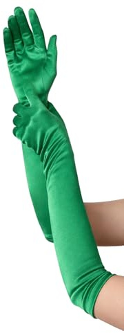 SoWest Ladies Long Satin Opera Gloves – Elbow Length Fancy Dress Gloves for Women | 1920s Burlesque Bridal Prom Evening Party Costume Accessories