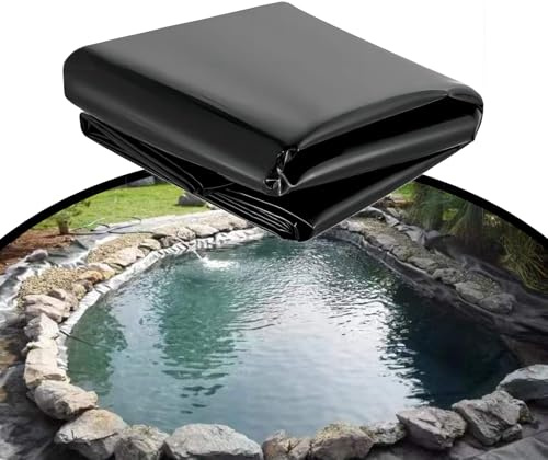 4 x 4 m dammfoder – tung du tjocklek för fiskpo, Koi Po, fontäner och vattenfall – perfekt för trädgårdar i trädgården och med snörning