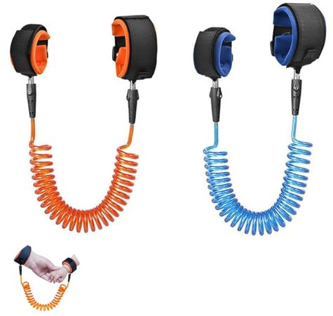 Locisne 2 Pack Baby Anti-verlorene Gürtel, Baby Kids Safty Anti verloren gehen Hand Gürtel Handgelenk Link Bungee Leine Sicherheit Kleinkind Harness