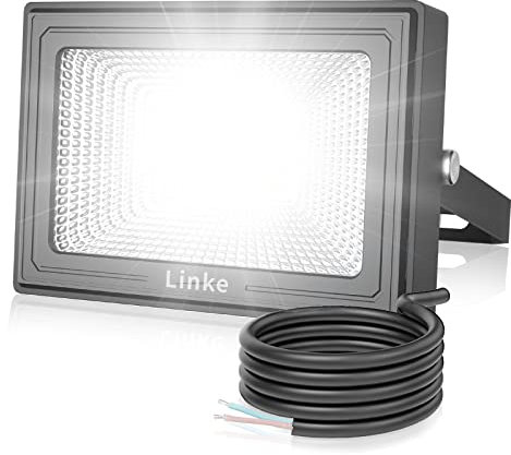 Linke LED Floodlight Outdoor 15W, 1200LM Work Lights, IP66 Waterproof Led Outdoor Lights, Wall Lights Outdoor Daylight White for Garden, Porch, Courtyard, Garage & Warehouse