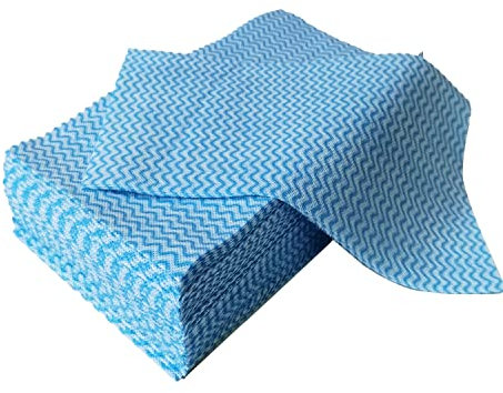 Peachicha All Purpose J Cloths Blue Disposable Cleaning Towels Jay Clothes Reusable Dish Cloths Dish Towels Soft and Absorbent, Pack of 50 Pcs, Blue