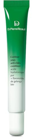 Dr Pierre Ricaud Contour Yeux Anti-Rides Comblant - Crème pour le Contour de l'Oeil à l'Acide Hyaluronique & Galanga Bio - Soin pour Femme Anti Âge & Anti-Rides - 15ml