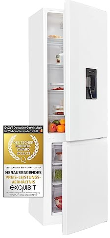 Exquisit KGC265-70-WS-040D Kühl-Gefrierkombination mit Wasserspender