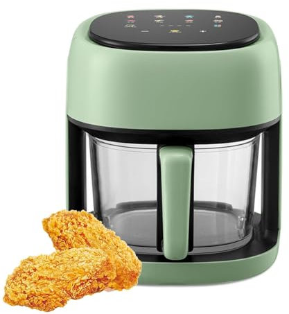 Multifunktionell Digital Luftfritös, Dehydrator, Varmluftsugn, 8 Förinställningar For Pekskärm. Fritera, Steka, Torka, Baka, 4,5 L Familjestorlek, Automatisk Avstängning, Stort Fönster Med Lätt Sikt (