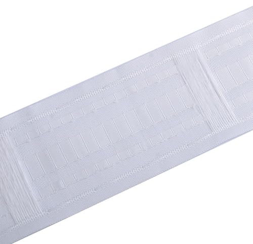 TMTGTS Cinta fruncidora para cortina, 8,5 cm, universal, poliéster, color blanco, 10 m