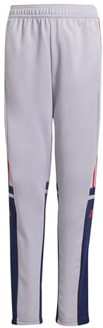 adidas Unisex Kinder SQUADRA25 Training Pant Kids, Glory Grey/Team Navy Blue 2/Pure Ruby, 13-14 Years