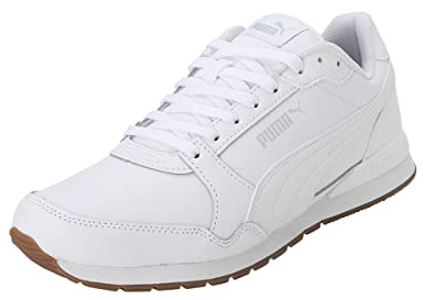 PUMA Unisex ST Runner V4 L Sneaker, White-Glacial Gray-Gum, 39 EU