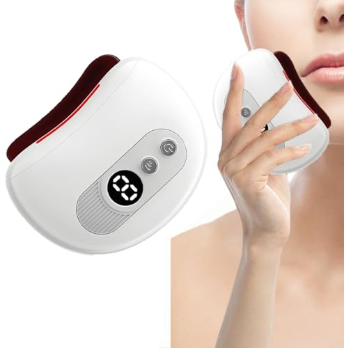 Massaggiatore Viso Lifting, Massaggio Viso, Face Massager Lifting Elettrico, 9 Modalità, Face Massager GuaSha Donne, per il Sollevamento e il Rassodamento della Pelle Cadente, Massaggio Viso e Corpo