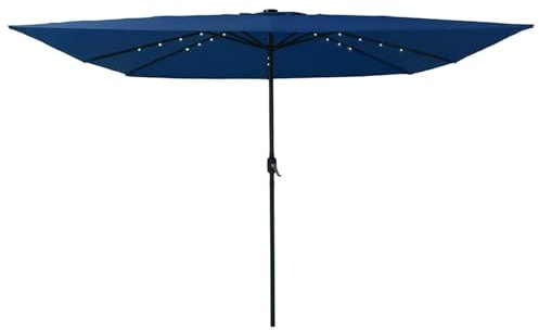 Mengtu Garden Parasol Azurblau 295 x 295 x 245 cm Polyester and Steel Sun umbrellas used in family courtyards, gardens, and swimming pools ZSSCB-UK42003667UK