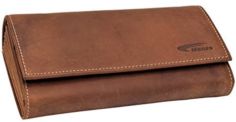 Menzo Kellnerbörse aus echten Leder, Kellnergeldtasche, Kellnerbeutel, Kellnertasche (deltabraun)