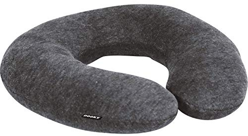 Dooky Neck Pillow Dark Grey Oreiller de voyage pour le cou, pour la route et la maison (mousse à mémoire de forme, soutien orthopédique, extra doux), Gris