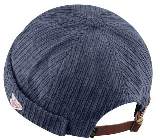 CLAPE Casquette Docker en Velours Côtelé Casquettes sans Visière Réglable