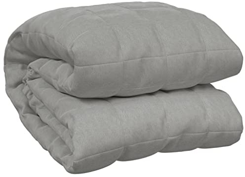 vidaXL Manta con Peso Tela Gris 200x220 cm 13 kg
