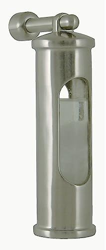 DELITE Barómetro de cristal con soporte de pared, acero inoxidable cepillado, altura 145 mm, peso 500 g, fabricado en Dinamarca