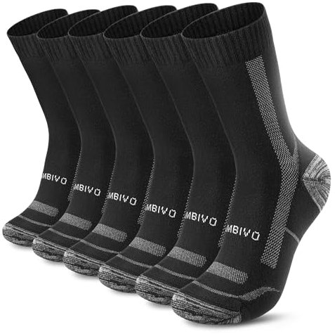 CAMBIVO Merino Wandersocken Herren Damen 2/3 Paar, Atmungsaktiv & Mittelstark gepolstert Trekkingsocken, Merinowolle Socken für Wandern, Trekking, Laufen