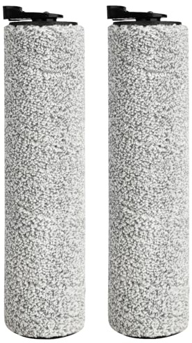 Roller Brush Replacement for Tineco iFloor 3 & Floor One S3 Vacuum, 2 Pack | Soft, fluffy, washable and reusable; supports self-cleaning on sealed wood, rugs, tile, marble, laminate and linoleum floors.