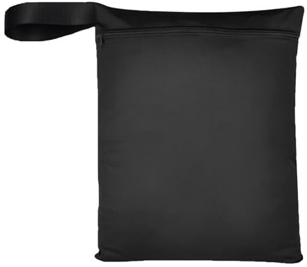 1 Pezzi 50 * 40cm sacco biancheria sporca,sacchetti impermeabili Riutilizzabile,Sacco Biancheria Sporca Viaggio,con cerniera,per Gym,nuoto(Nero)