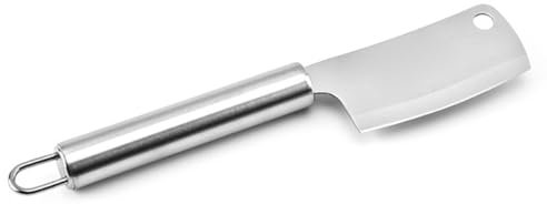 OFFSCH 2 Pezzi Coltello in Acciaio Inox Coltello Da Tritare Mini Mannaia Spatola Per Formaggio Utensili Cucina