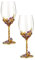 CRILSTYLEO 2 Piezas copa de vino iris gafas cupé vasos de agua cáliz de oro copas de vino copas de vino cristalería de whisky de moda vaso de whisky esmaltado taza de cristal Vidrio Golden