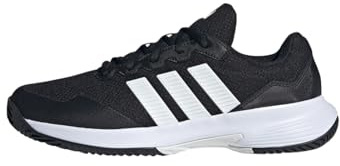 adidas Men's Gamecourt 2 M, Black/White/Silver Metallic, 8