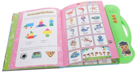 Gatuida Libro Sonoro Interattivo per Anni Gioco Educativo Bilingue Francese Inglese con Suoni Libro Elettronico Portatile per Apprendimento e Sviluppo Linguistico Precoce