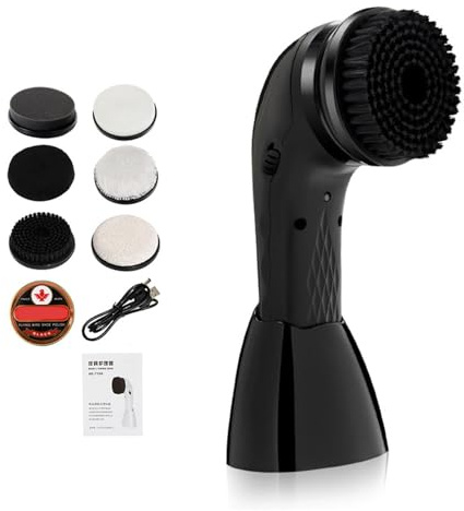 Generico Kit Per La Cura Delle Scarpe: Dispositivo Automatico USB, Spazzola Rotante Morbida, Lucidatura Rapida Della Pelle, Protezione Durevole, Facile Pulizia Della Casa | Cura Degli Stivali Sneaker