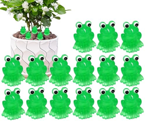 Lot de 15 mini grenouilles en résine | Petites figurines de grenouilles miniatures | Décoration artisanale Degrenouilles, décoration de jardin Dee, paysage miniature, paysage démousse pour patio