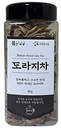 Korean Roasted Balloon Flower Root Tea Doraji 70 g / 2.5 oz [안국봉 도라지차] Bellflower